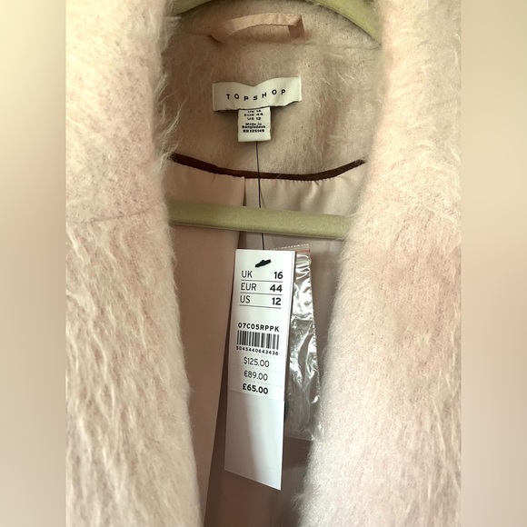 NWT Topshop Blush Coat - Picture 5 of 7